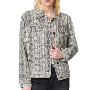 BLANK NYC Snakeskin denim jacket Size XS